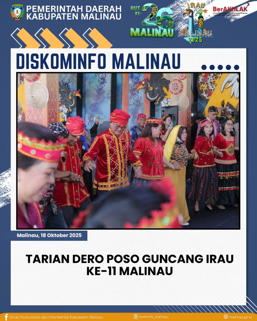 Tarian Dero Poso Guncang IRAU ke-11 Malinau
