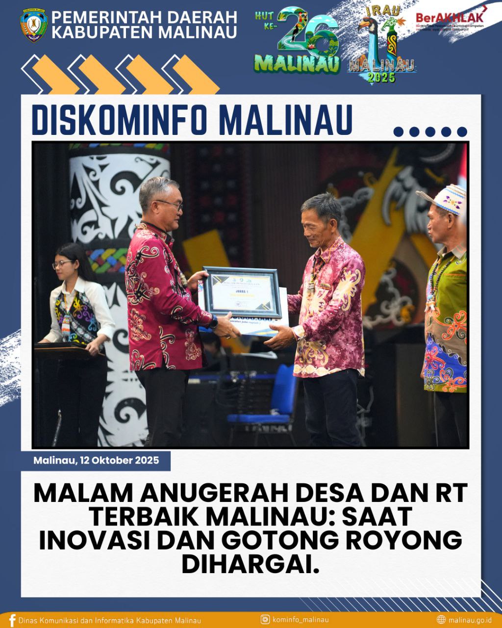 Malam Anugerah Desa dan RT Terbaik Malinau: Saat Inovasi dan Gotong Royong Dihargai