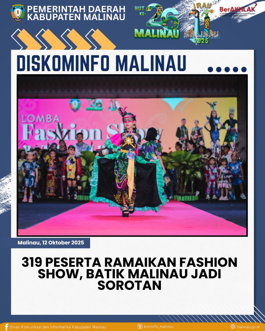 319 Peserta Ramaikan Fashion Show, Batik Malinau Jadi Sorotan