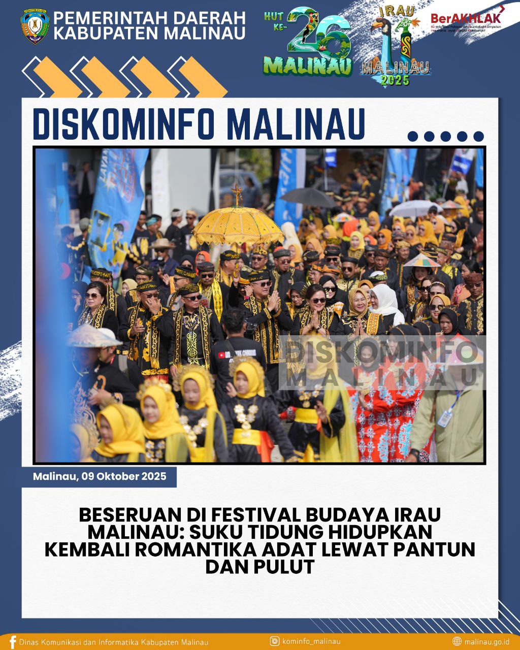 Beseruan di Festival Budaya IRAU Malinau: Suku Tidung Hidupkan Kembali Romantika Adat Lewat Pantun dan Pulut