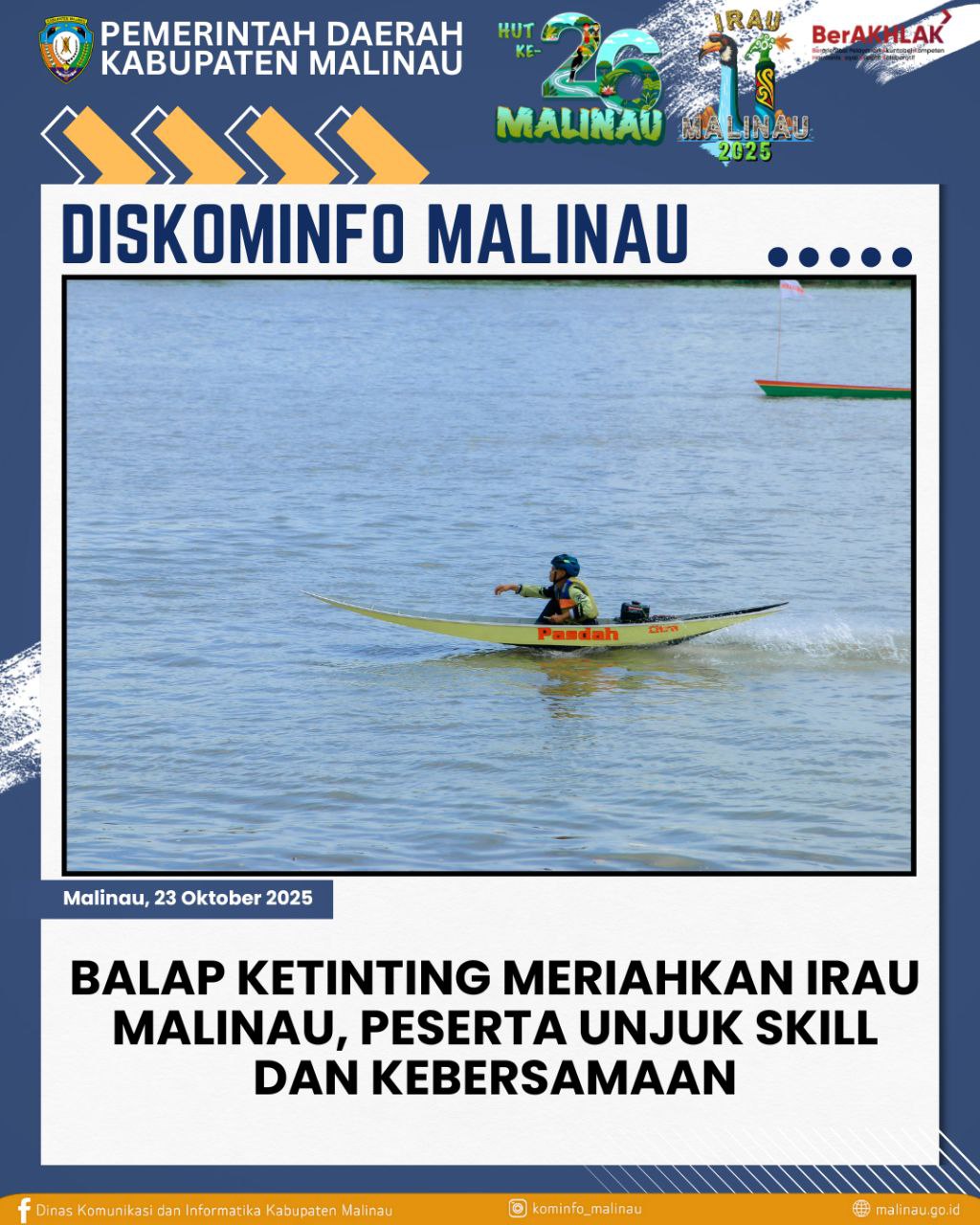 Balap Ketinting Meriahkan IRAU Malinau, Peserta Unjuk Skill dan Kebersamaan