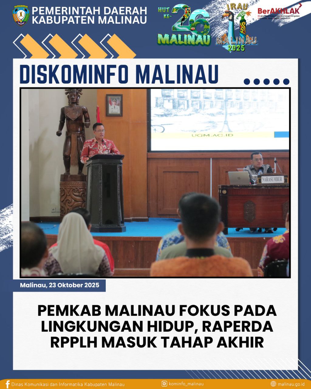 Pemkab Malinau Fokus pada Lingkungan Hidup, Raperda RPPLH Masuk Tahap Akhir