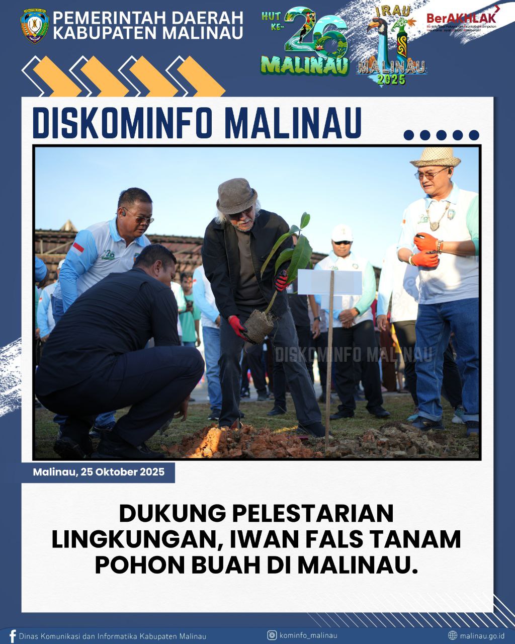 Dukung Pelestarian Lingkungan, Iwan Fals Tanam Pohon Buah di Malinau