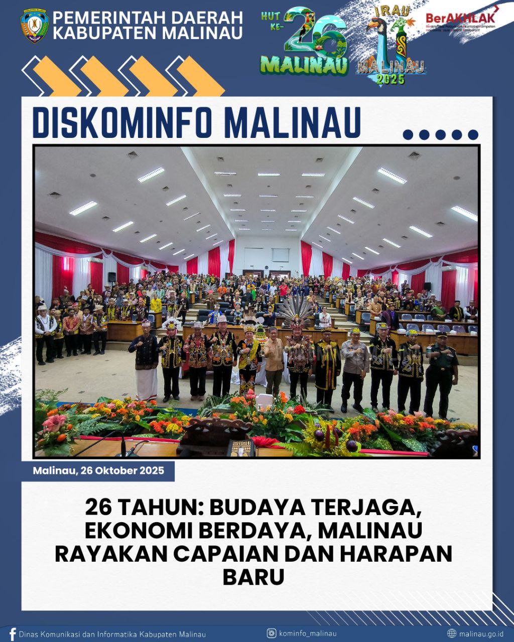 26 Tahun: Budaya Terjaga, Ekonomi Berdaya, Malinau Rayakan Capaian dan Harapan Baru
