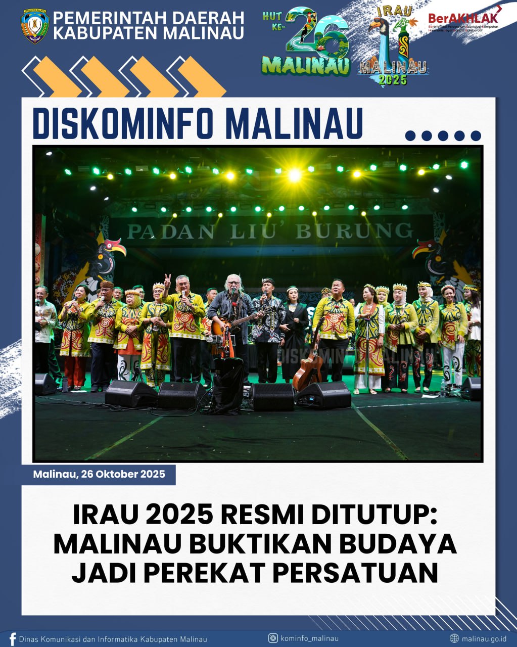 IRAU 2025 Resmi Ditutup: Malinau Buktikan Budaya Jadi Perekat Persatuan