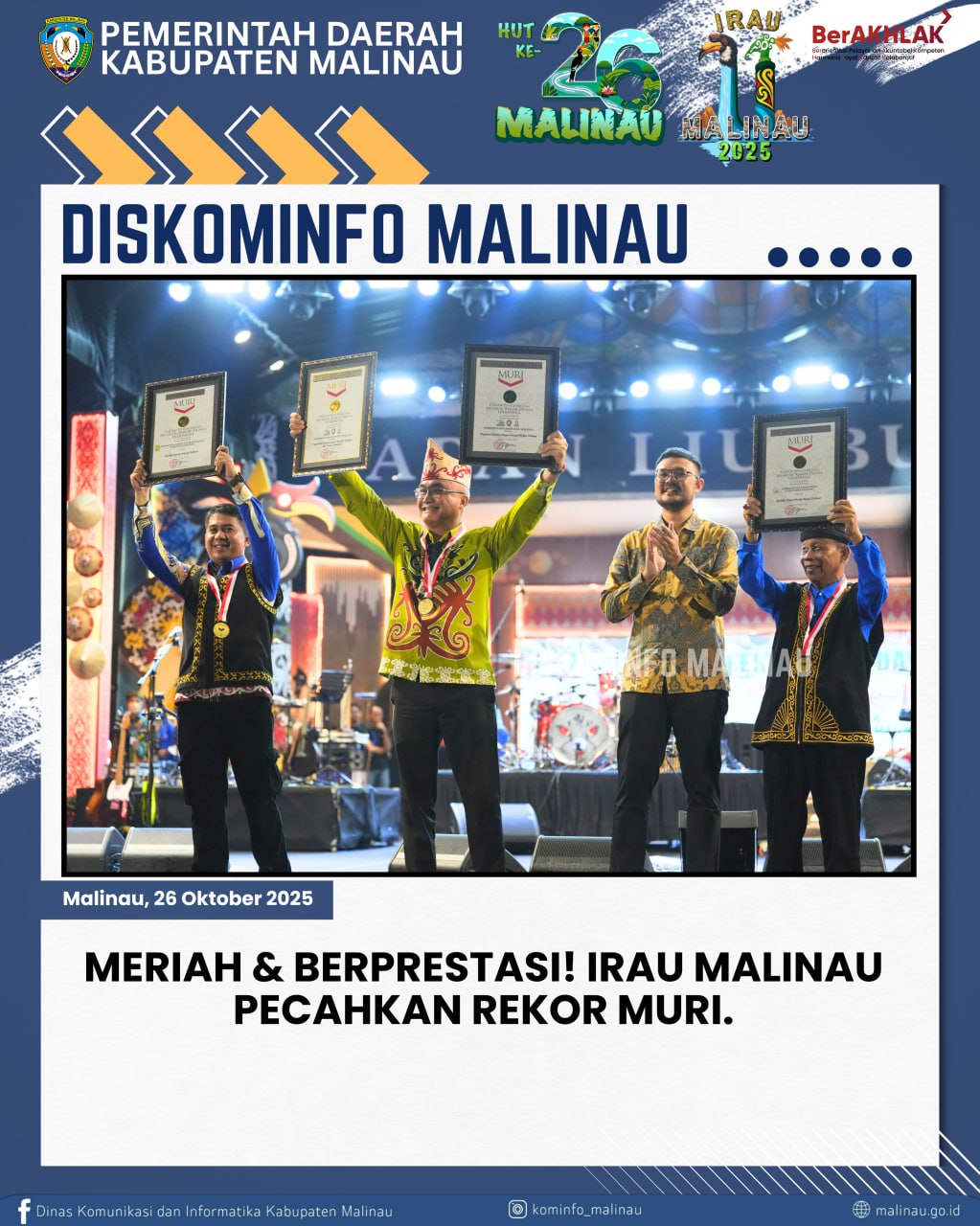 Meriah & Berprestasi! IRAU Malinau Pecahkan Rekor MURI