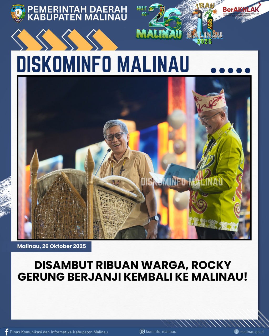 Disambut Ribuan Warga, Rocky Gerung Berjanji Kembali ke Malinau!