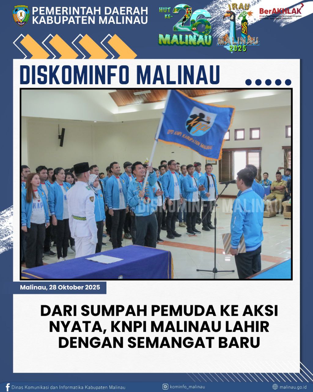 Dari Sumpah Pemuda ke Aksi Nyata, KNPI Malinau Lahir dengan Semangat Baru