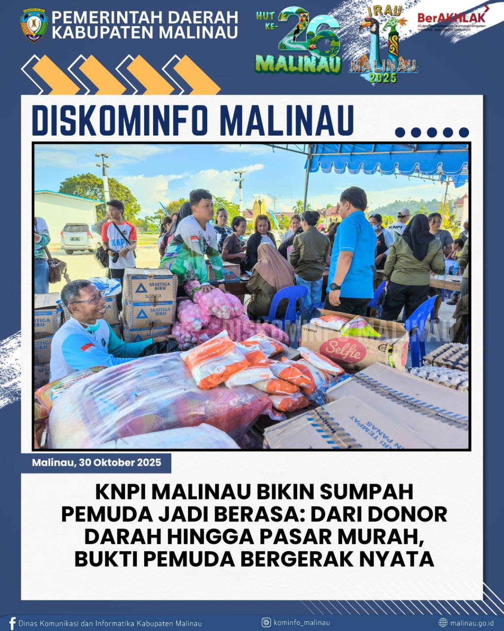 KNPI Malinau Bikin Sumpah Pemuda Jadi Berasa: Dari Donor Darah Hingga Pasar Murah, Bukti Pemuda Bergerak Nyata