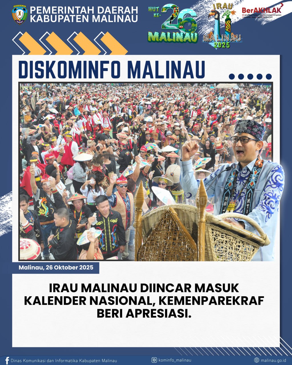 IRAU Malinau Diincar Masuk Kalender Nasional, Kemenparekraf Beri Apresiasi