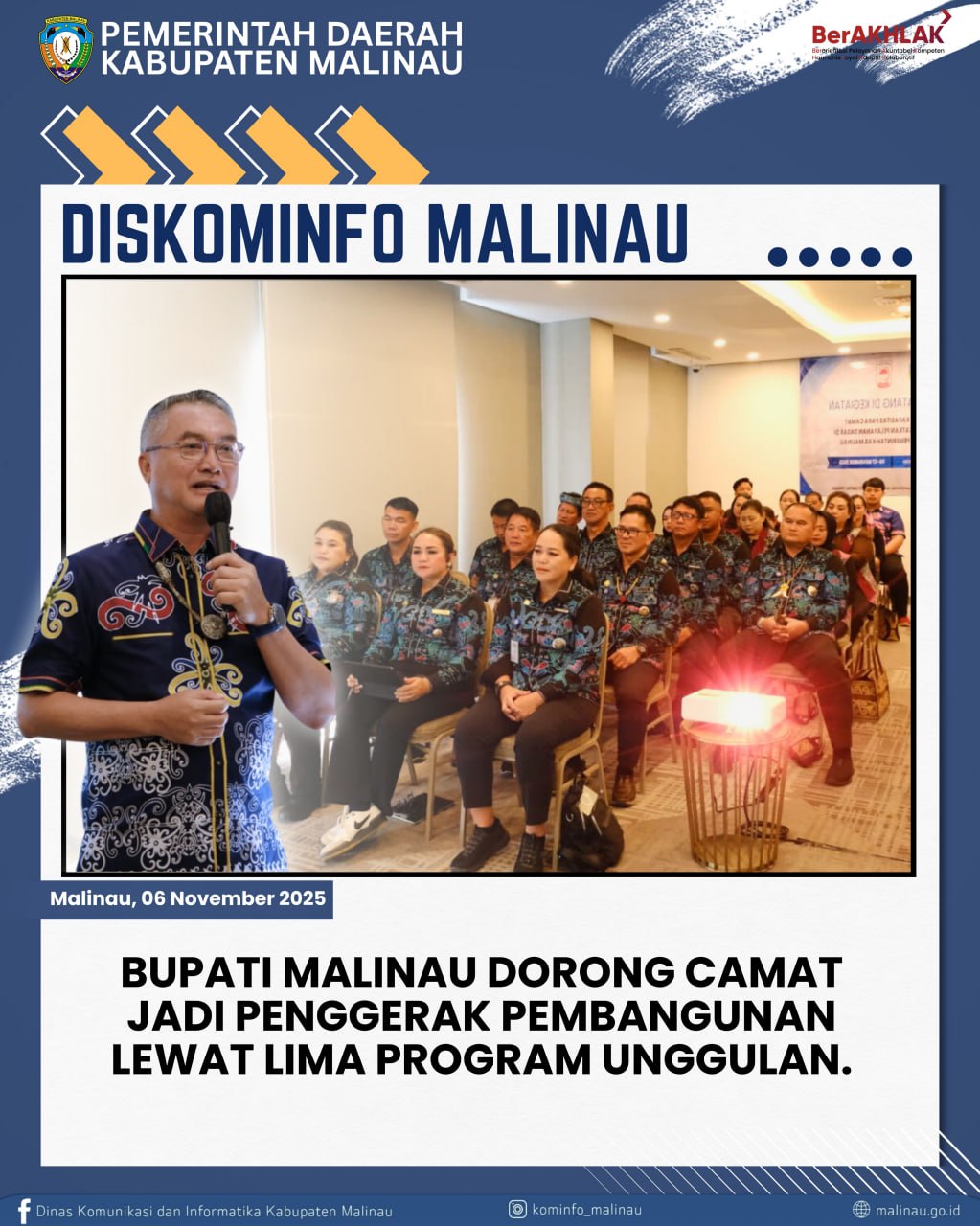 Bupati Malinau Dorong Camat Jadi Penggerak Pembangunan Lewat Lima Program Unggulan