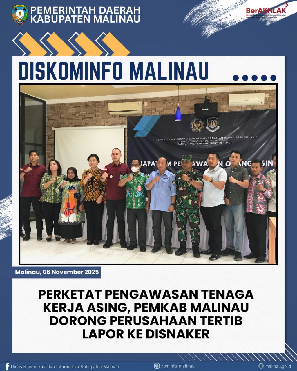 Perketat Pengawasan Tenaga Kerja Asing, Pemkab Malinau Dorong Perusahaan Tertib Lapor ke Disnaker