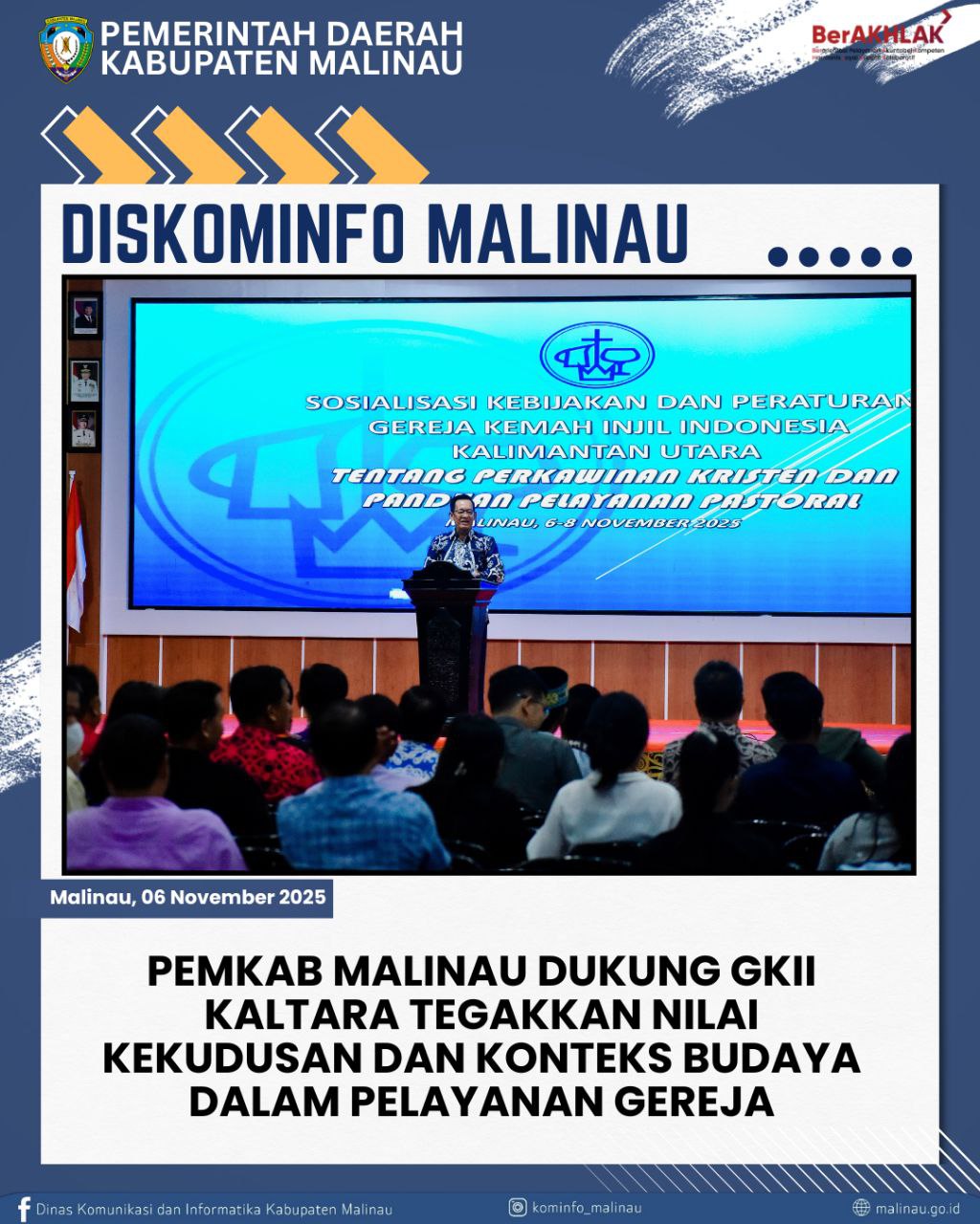 Pemkab Malinau Dukung GKII Kaltara Tegakkan Nilai Kekudusan dan Konteks Budaya dalam Pelayanan Gereja