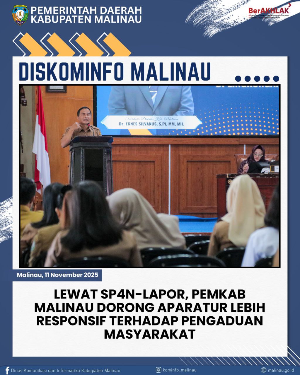 Lewat SP4N-Lapor, Pemkab Malinau Dorong Aparatur Lebih Responsif Terhadap Pengaduan Masyarakat