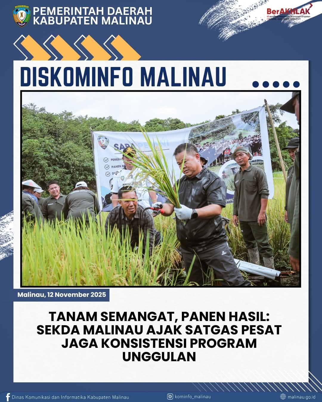 Tanam Semangat, Panen Hasil: Sekda Malinau Ajak Satgas Pesat Jaga Konsistensi Program Unggulan