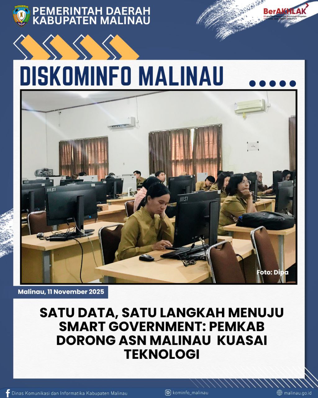 Satu Data, Satu Langkah Menuju Smart Government: Pemkab Dorong ASN Malinau Kuasai Teknologi