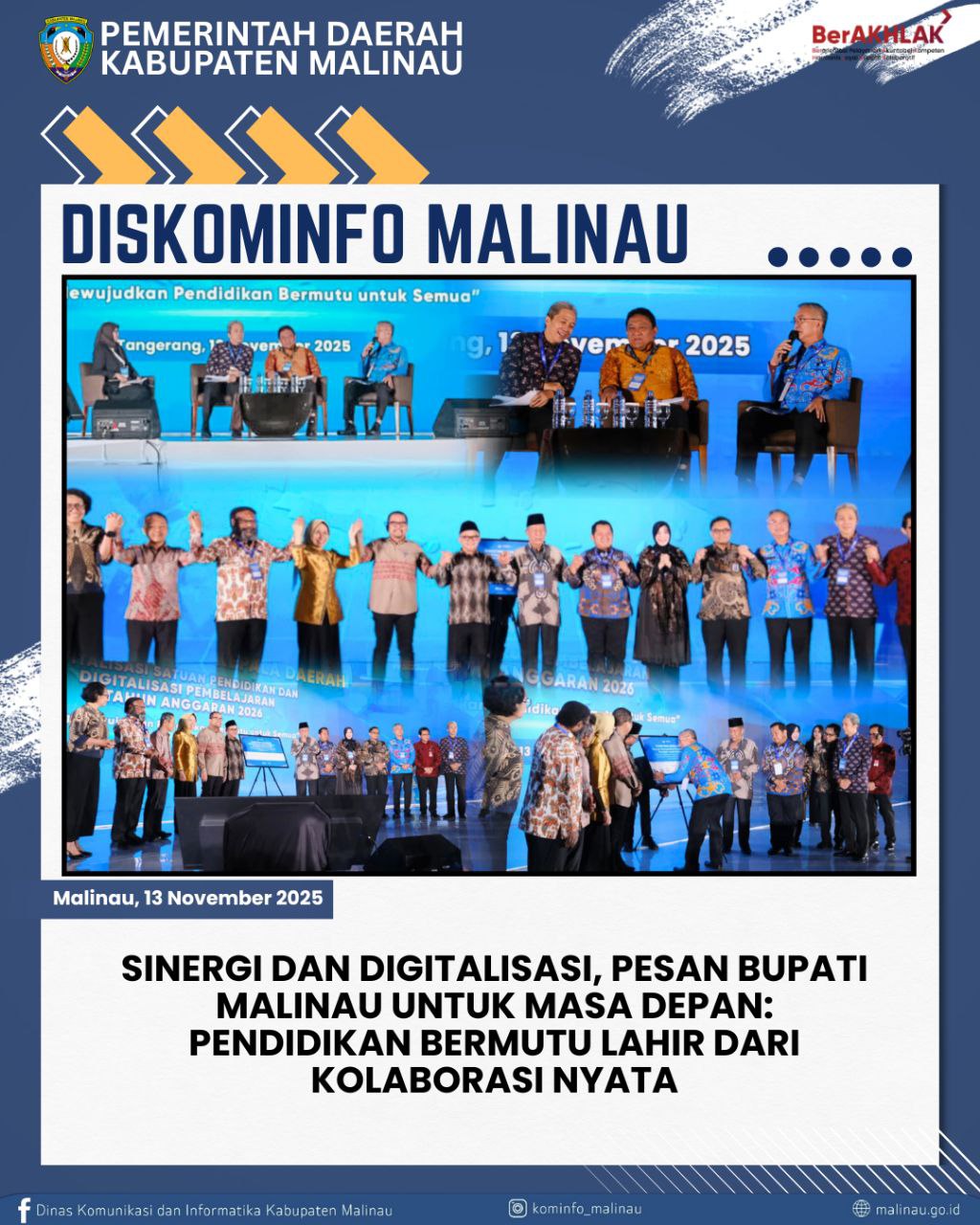 Sinergi dan Digitalisasi, Pesan Bupati Malinau untuk Masa Depan: Pendidikan Bermutu Lahir dari Kolaborasi Nyata