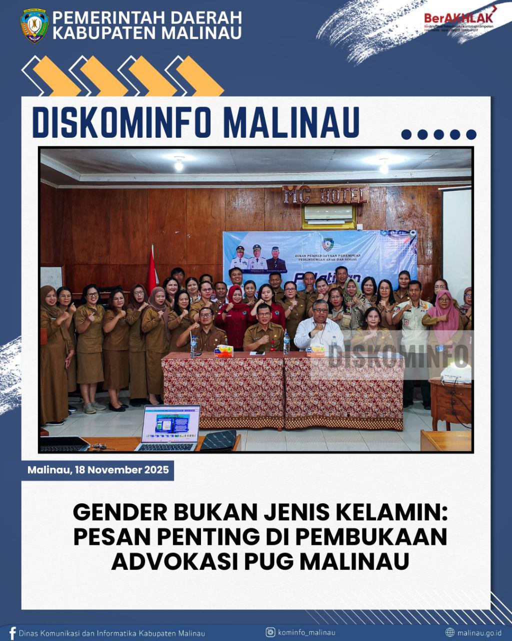 Gender Bukan Jenis Kelamin: Pesan Penting di Pembukaan Advokasi PUG Malinau