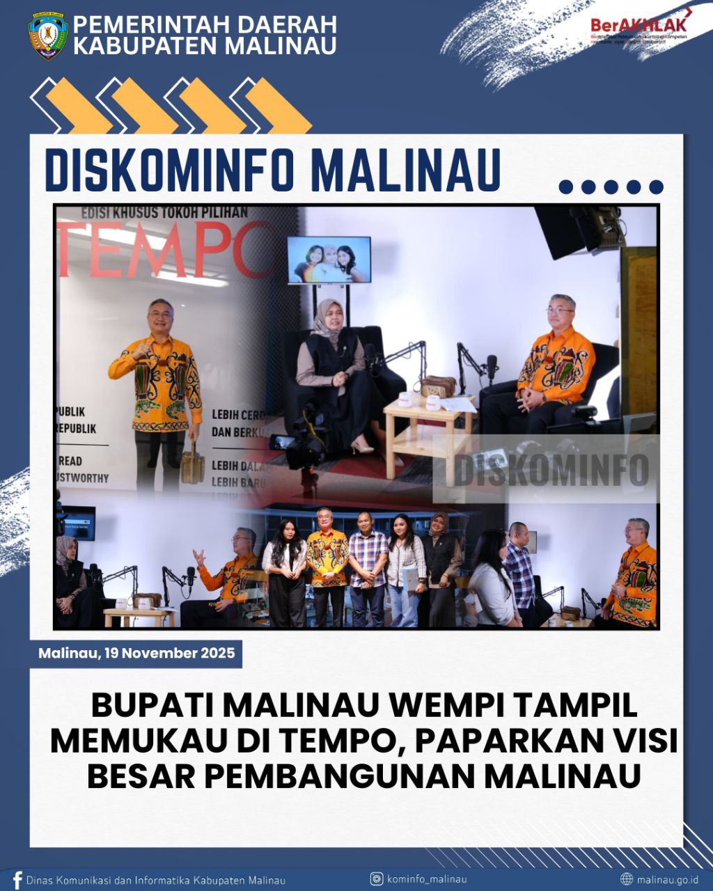 BUPATI MALINAU WEMPI TAMPIL MEMUKAU DI TEMPO, PAPARKAN VISI BESAR PEMBANGUNAN MALINAU