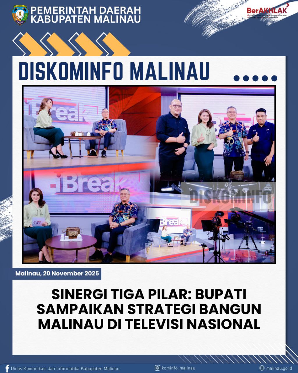 Sinergi Tiga Pilar: Bupati Sampaikan Strategi Bangun Malinau di Televisi Nasional