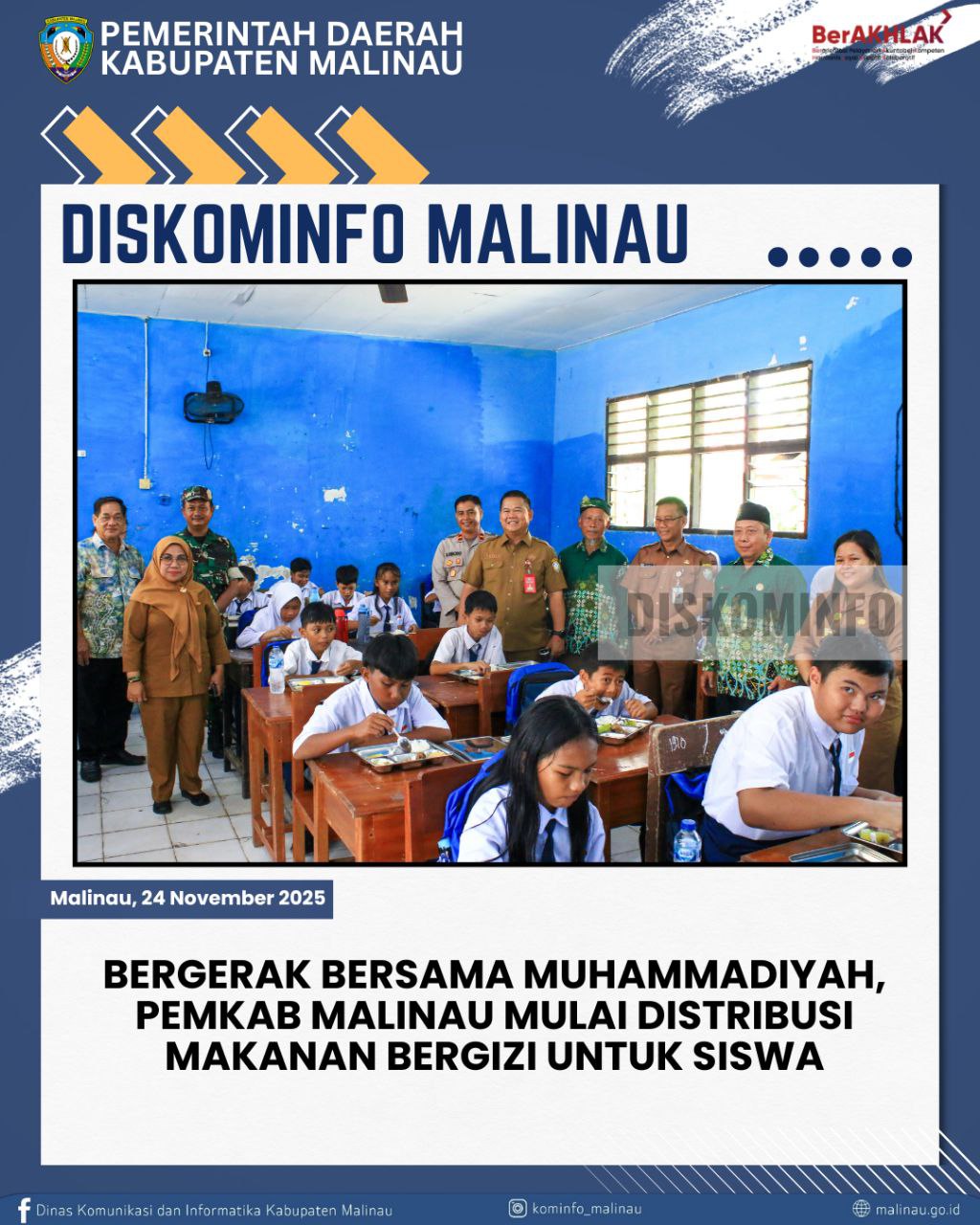 Bergerak Bersama Muhammadiyah, Pemkab Malinau Mulai Distribusi Makanan Bergizi untuk Siswa