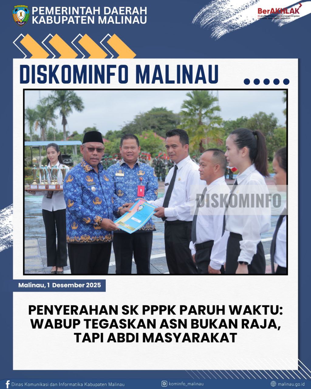 Penyerahan SK PPPK Paruh Waktu: Wabup Tegaskan ASN Bukan Raja, tapi Abdi Masyarakat