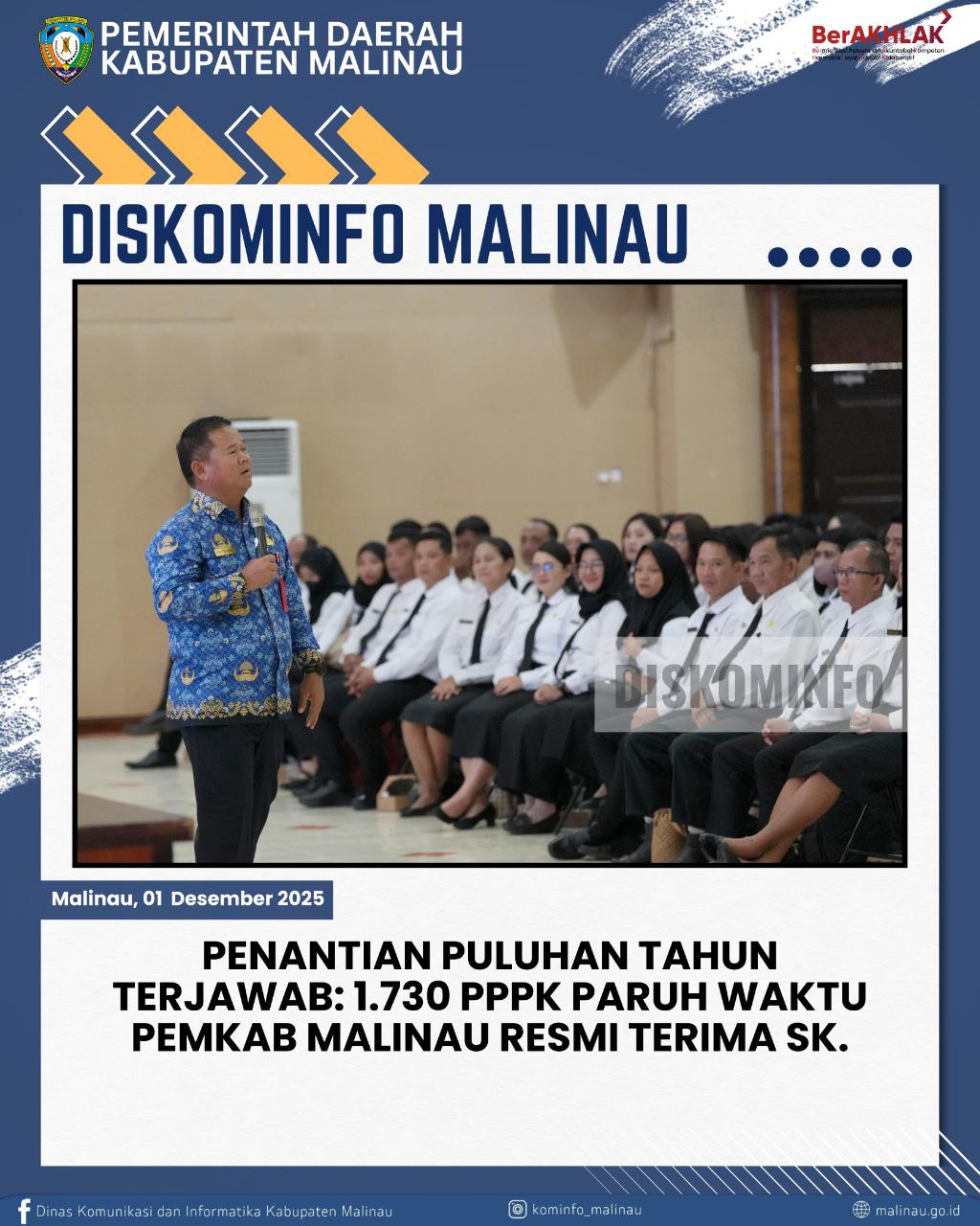 Penantian Puluhan Tahun Terjawab: 1.730 PPPK Paruh Waktu Pemkab Malinau Resmi Terima SK