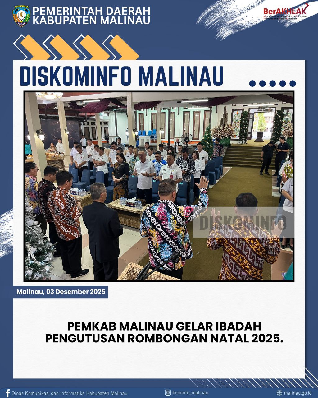 Pemkab Malinau Gelar Ibadah Pengutusan Rombongan Natal 2025