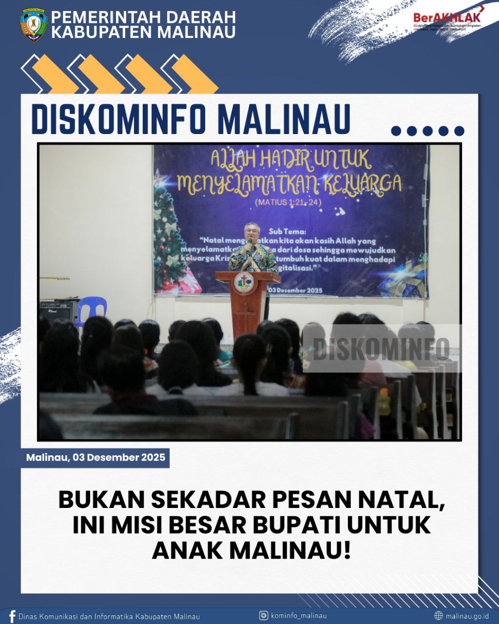 Bukan Sekadar Pesan Natal, Ini Misi Besar Bupati untuk Anak Malinau!