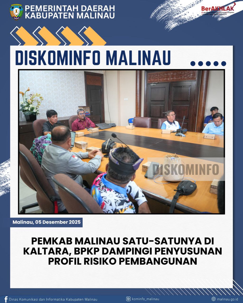 Pemkab Malinau Satu-Satunya di Kaltara, BPKP Dampingi Penyusunan Profil Risiko Pembangunan