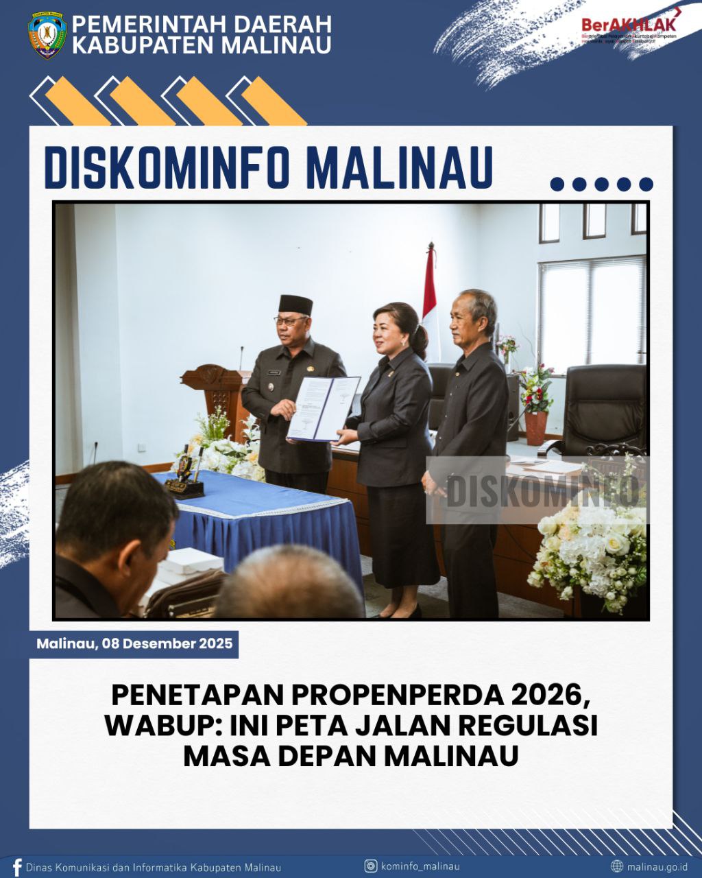 Penetapan Propenperda 2026, Wabup Malinau : Ini Peta Jalan Regulasi Masa Depan Malinau