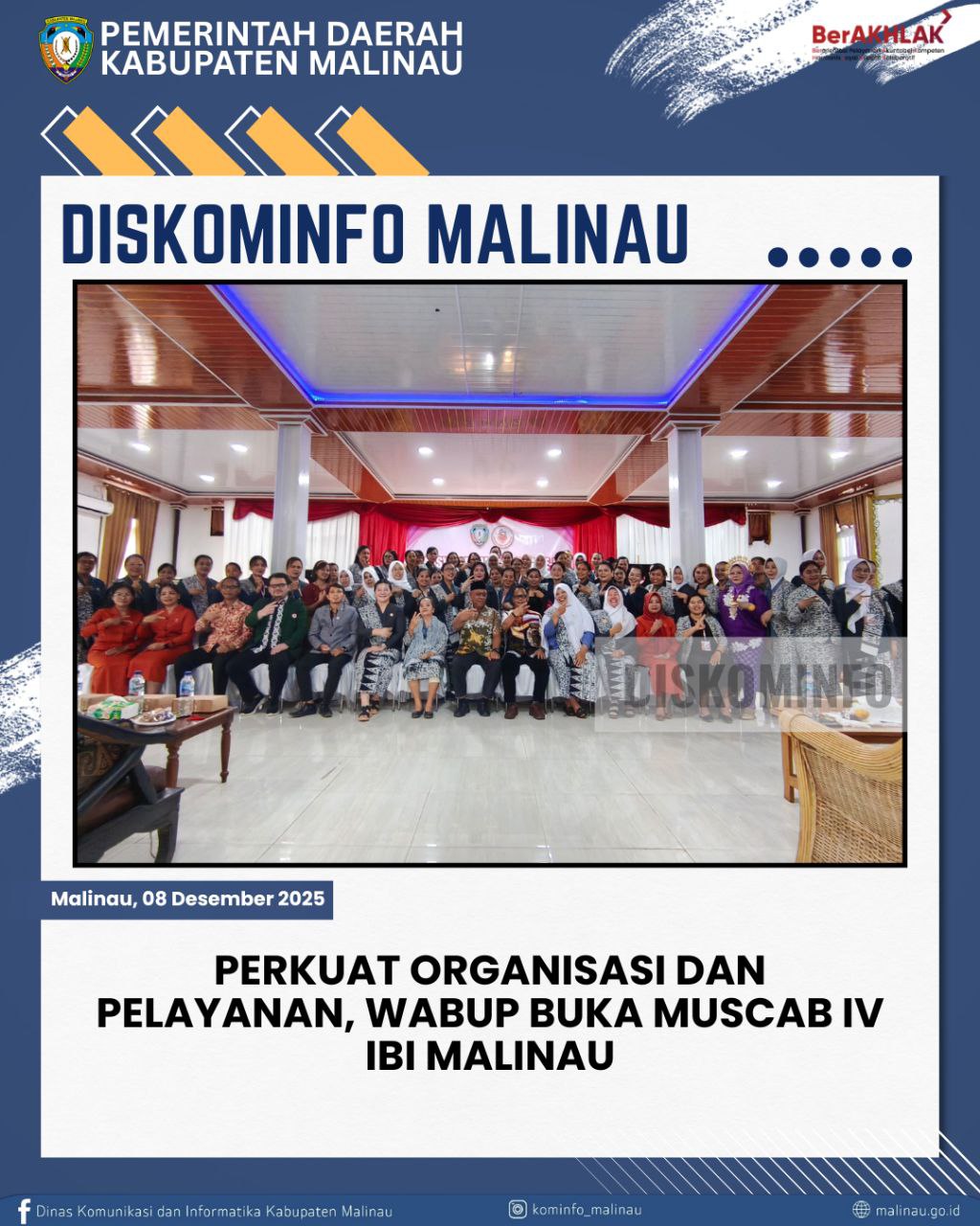 Perkuat Organisasi dan Pelayanan, Wakil Bupati Malinau Buka Muscab IV IBI Kabupaten Malinau