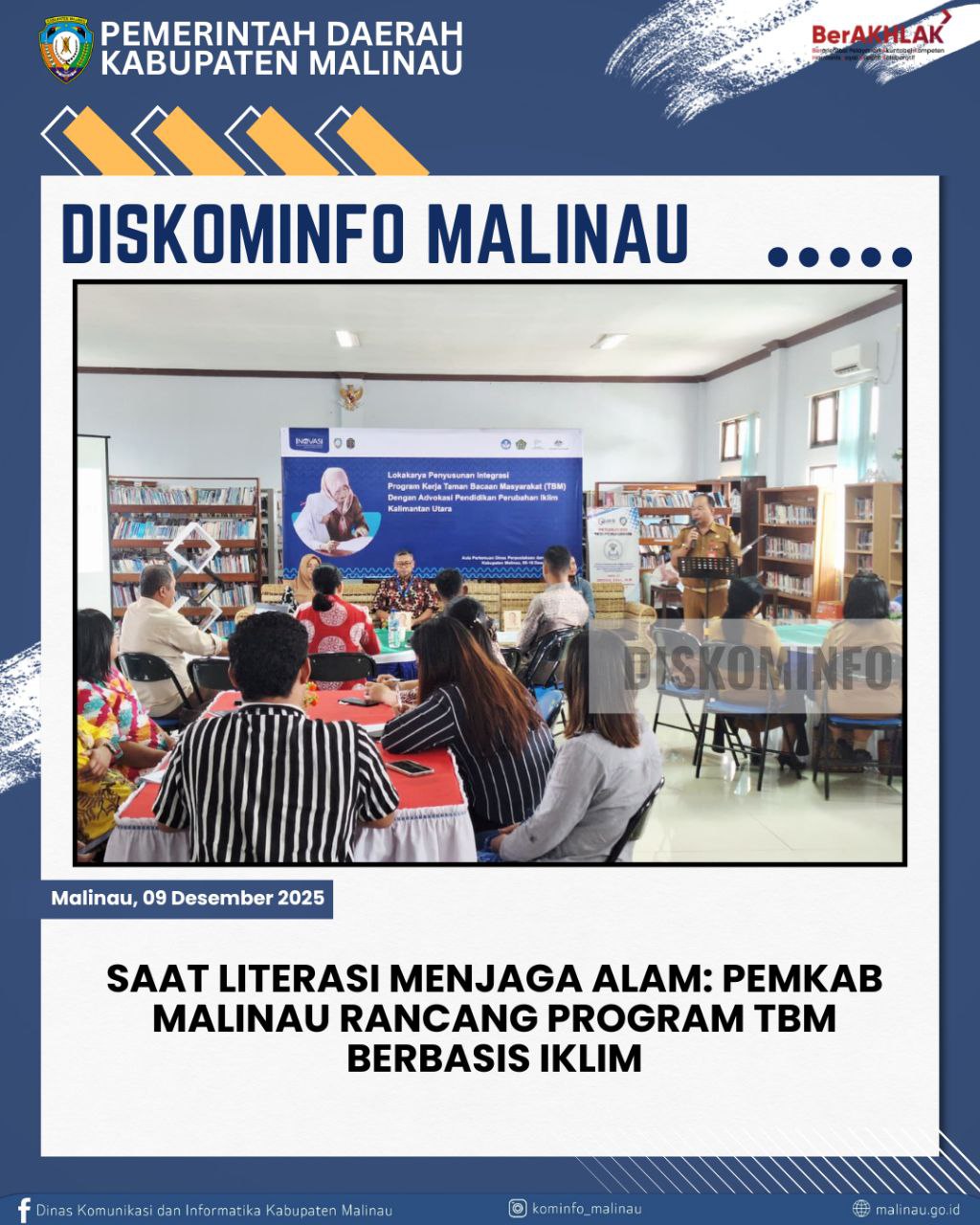 Saat Literasi Menjaga Alam: Pemkab Malinau Rancang Program TBM Berbasis Iklim