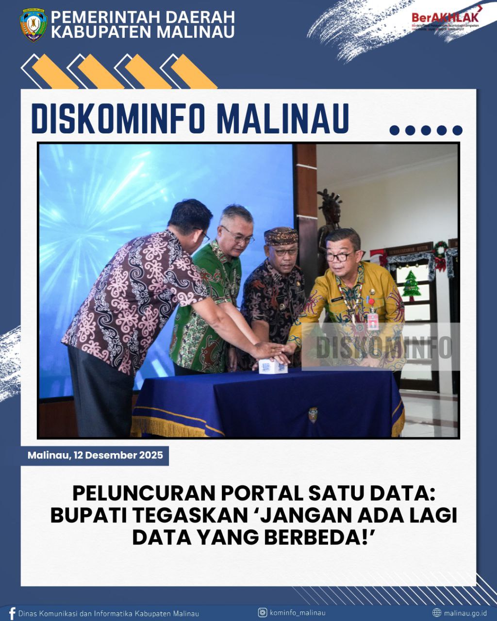 Peluncuran Portal Satu Data: Bupati Tegaskan ‘Jangan Ada Lagi Data yang Berbeda!’