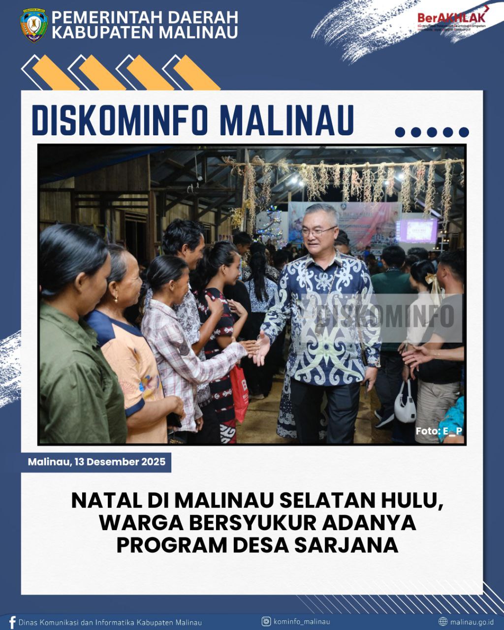 Natal Di Malinau Selatan Hulu, Warga Bersyukur Adanya Program Desa Sarjana