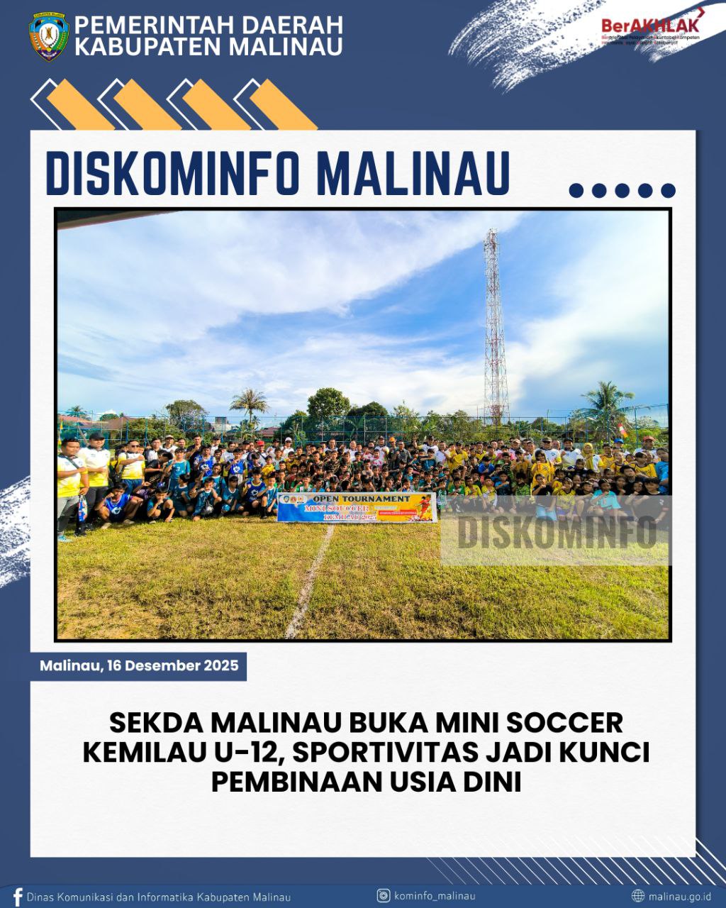 Sekda Malinau Buka Mini Soccer Kemilau U-12, Sportivitas Jadi Kunci Pembinaan Usia Dini