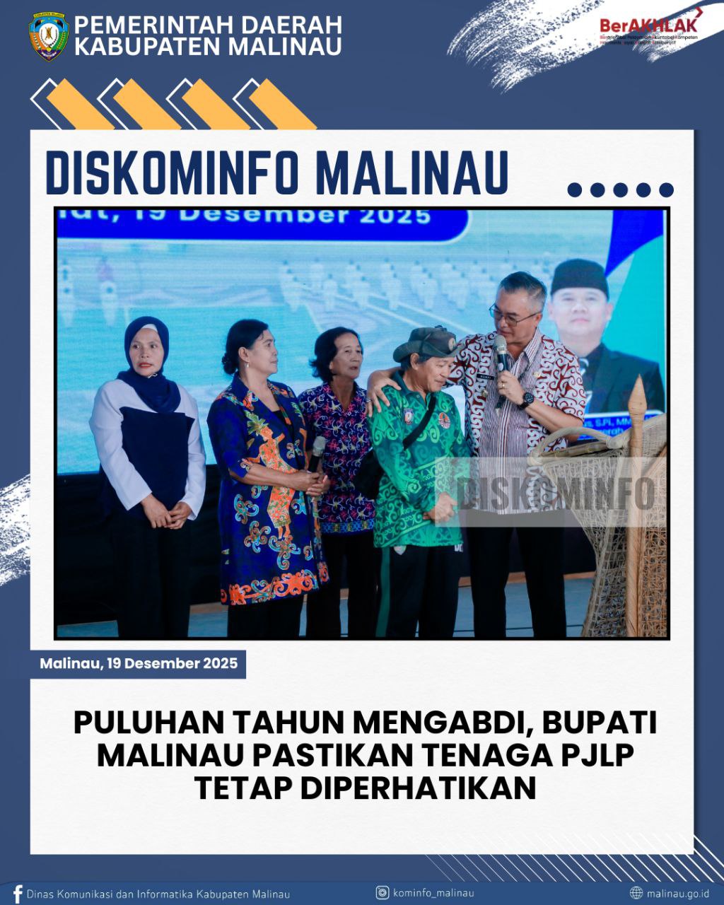 Puluhan Tahun Mengabdi, Bupati Malinau Pastikan Tenaga PJLP Tetap Diperhatikan