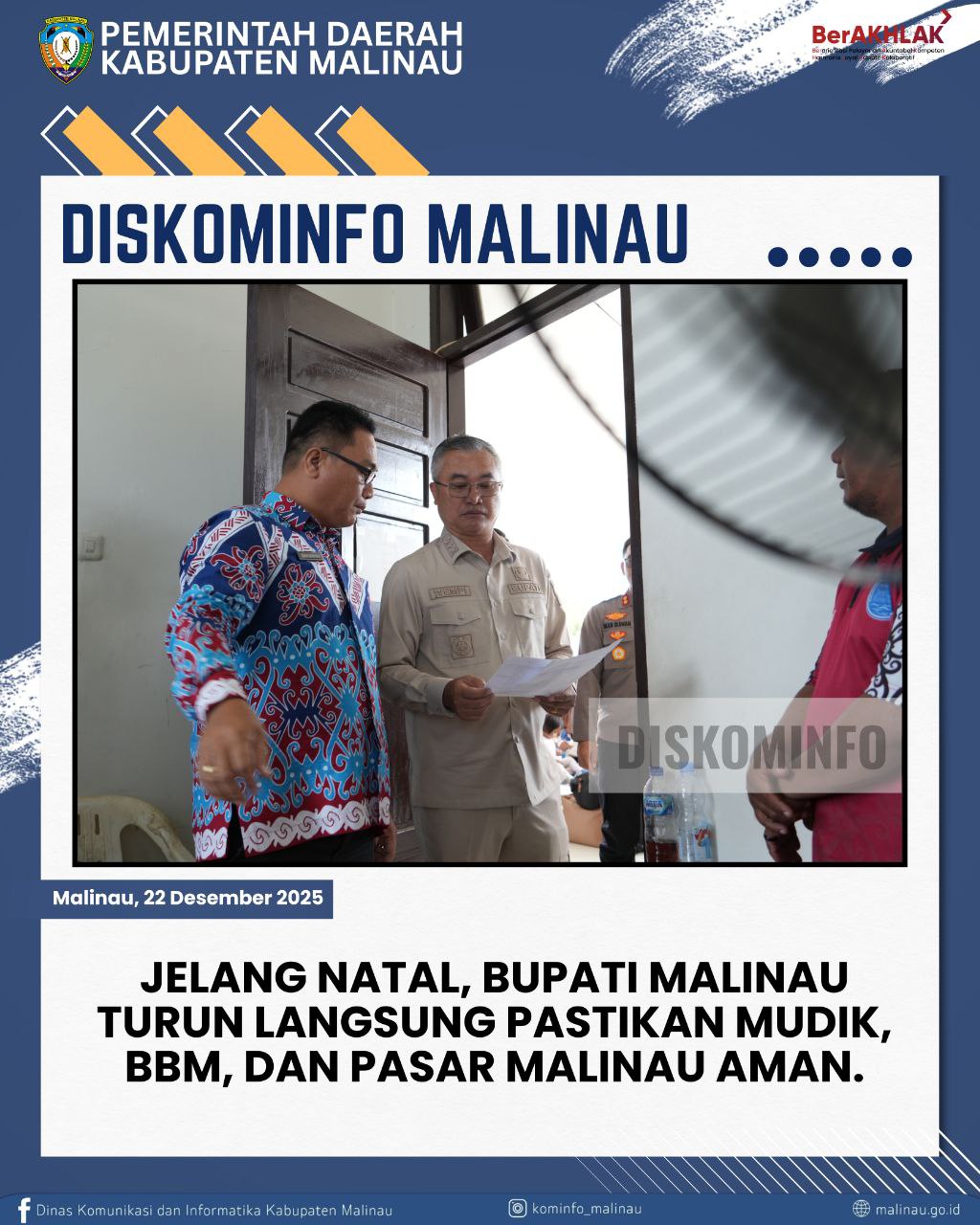 Jelang Natal, Bupati Malinau Turun Langsung Pastikan Mudik, BBM, dan Pasar Malinau Aman