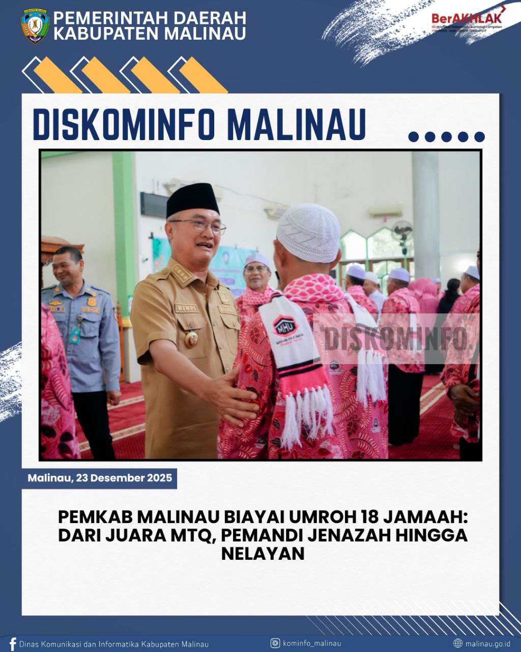 Pemkab Malinau Biayai Umroh 18 Jamaah: Dari Juara MTQ, Pemandi Jenazah hingga Nelayan