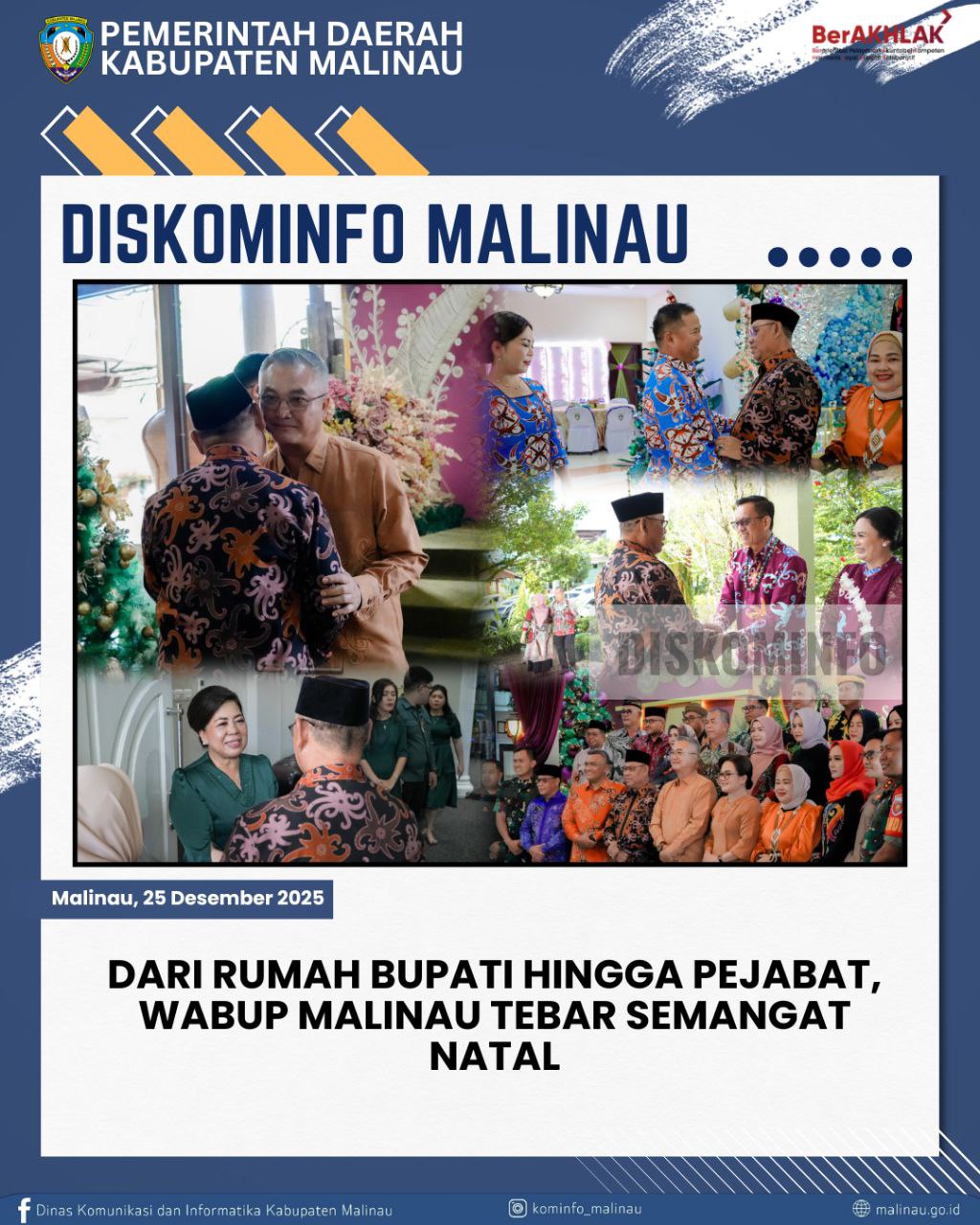 Dari Rumah Bupati hingga Pejabat, Wabup Malinau Tebar Semangat Natal