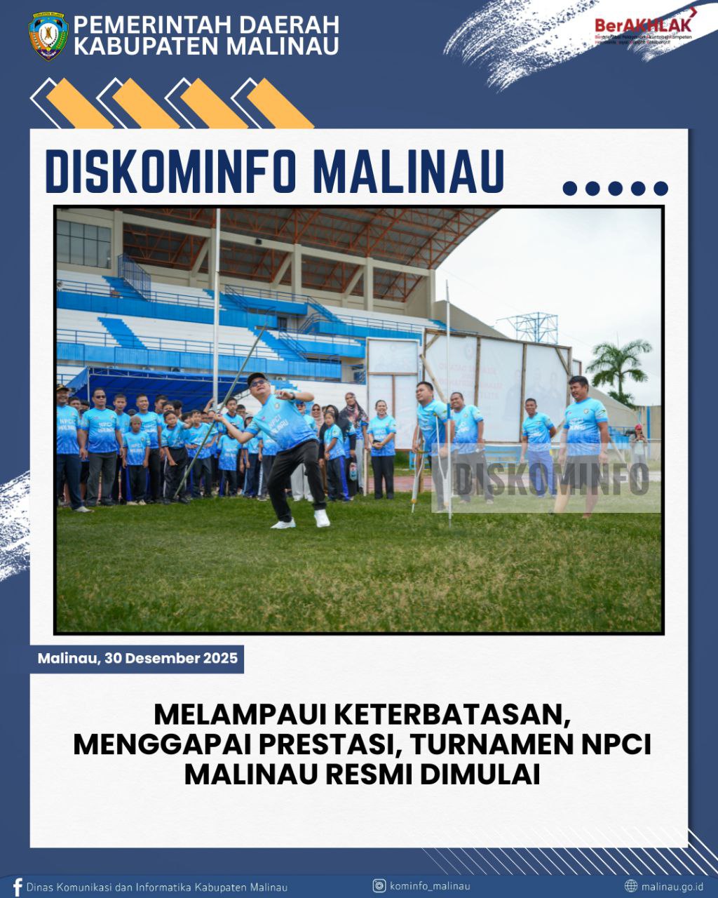 Melampaui Keterbatasan, Menggapai Prestasi, Turnamen NPCI Malinau Resmi Dimulai