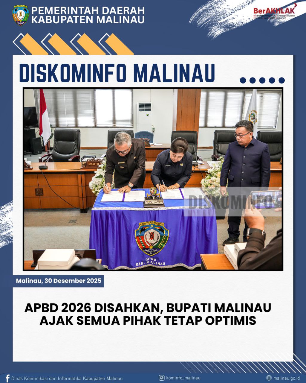 APBD 2026 Disahkan, Bupati Malinau Ajak Semua Pihak Tetap Optimis