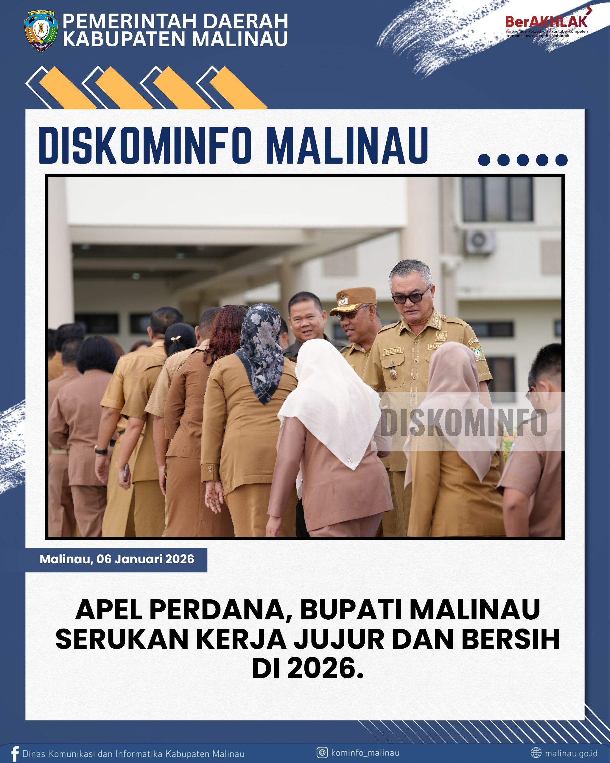 Apel Perdana, Bupati Malinau Serukan Kerja Jujur dan Bersih di 2026