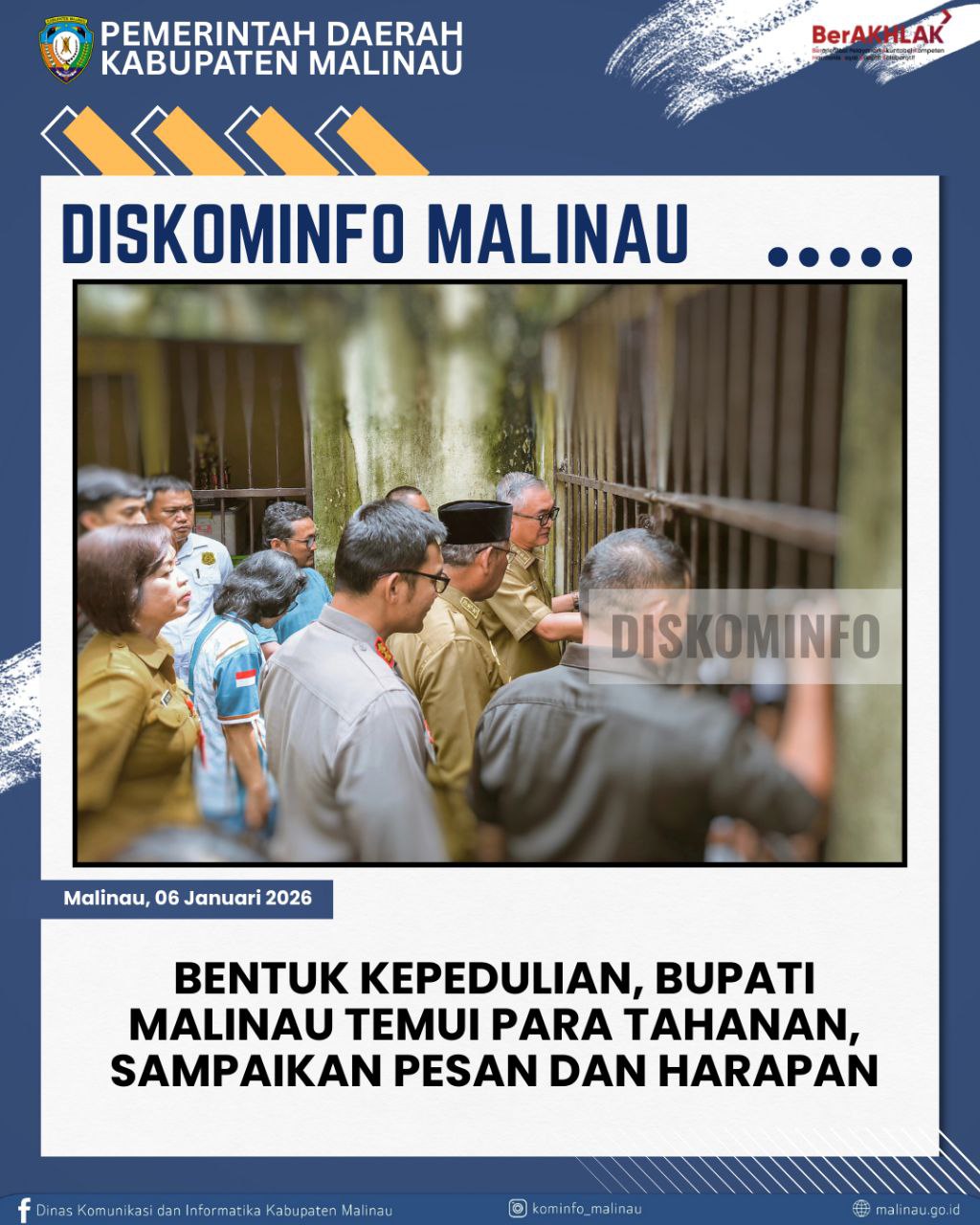 Bentuk Kepedulian, Bupati Malinau Temui Para Tahanan, Sampaikan Pesan dan Harapan