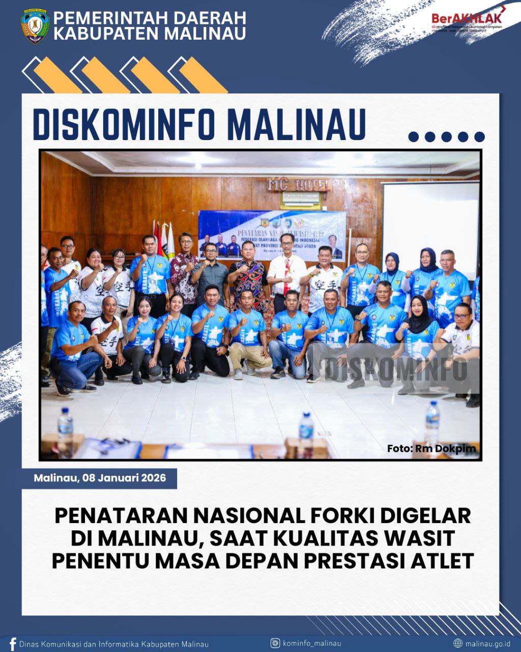 Penataran Nasional FORKI Digelar di Malinau, Saat Kualitas Wasit Penentu Masa Depan Prestasi Atlet