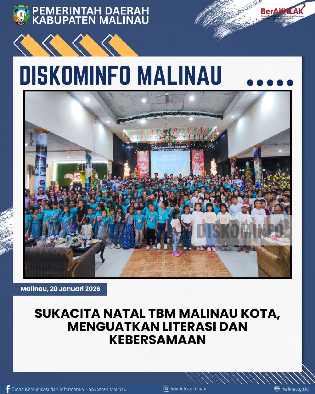 Sukacita Natal TBM Malinau Kota, Menguatkan Literasi dan Kebersamaan
