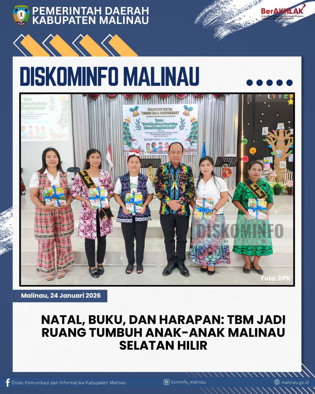 Natal, Buku, dan Harapan: TBM Jadi Ruang Tumbuh Anak-Anak Malinau Selatan Hilir
