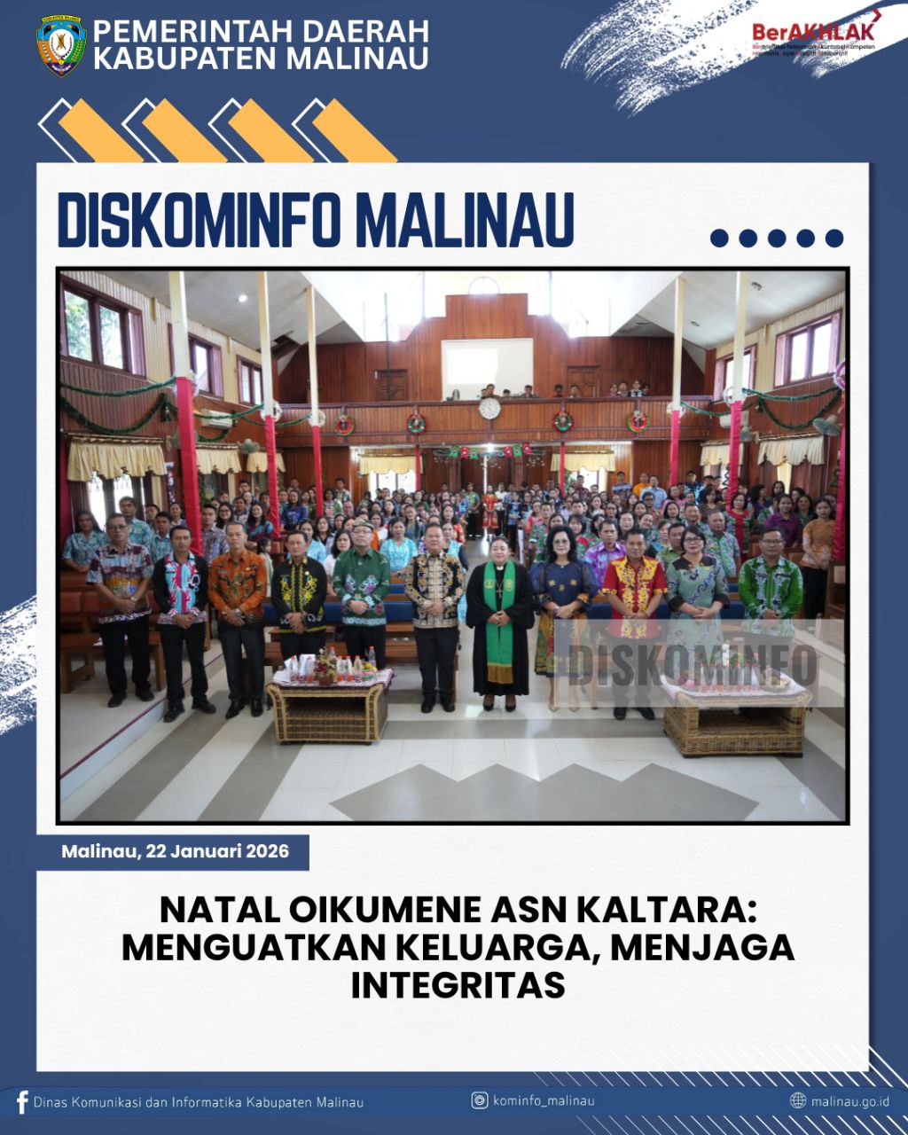 Natal Oikumene ASN Kaltara: Menguatkan Keluarga, Menjaga Integritas