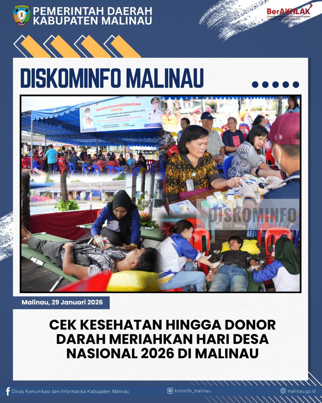 Cek Kesehatan hingga Donor Darah Meriahkan Hari Desa Nasional 2026 di Malinau