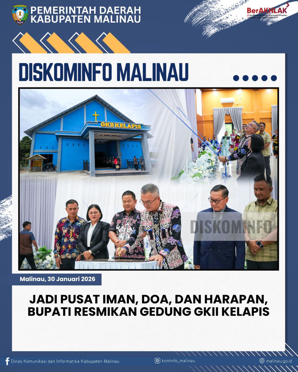 Jadi Pusat Iman, Doa, dan Harapan, Bupati Resmikan Gedung GKII Kelapis